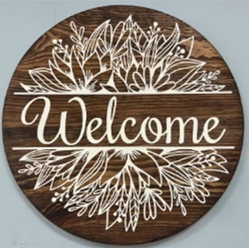 Welcome - Round  Sign